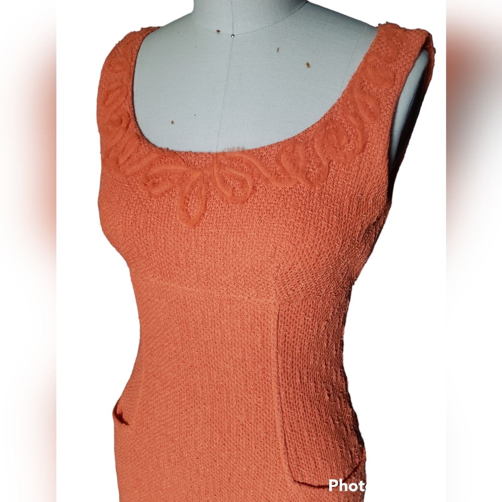 St John Couture orange tweed dress 2